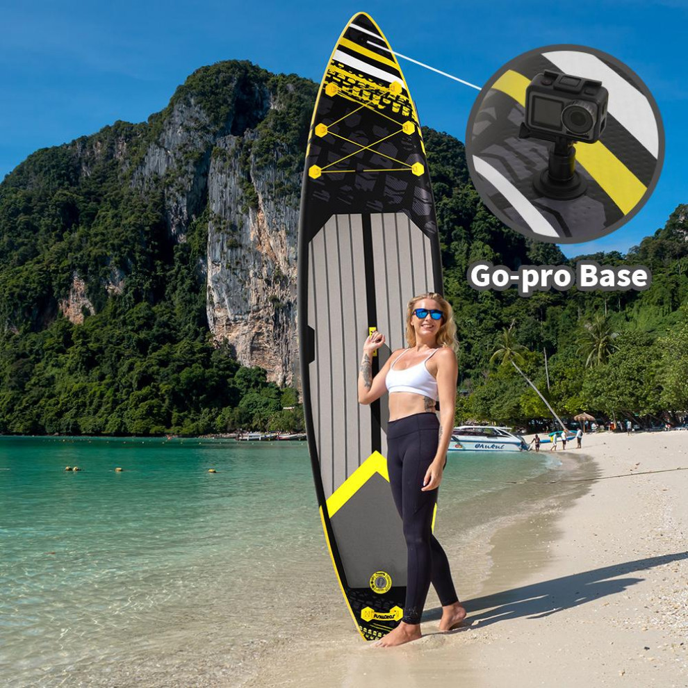 Сапборд SUPFW16F (350*84*15) черно-желтый, код 78920